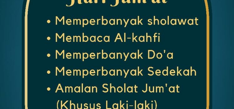 Amalan pada hari Jum’at Amalan pada hari Jum’at