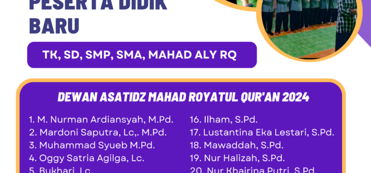 Dewan Asatidz Mahad Royatul Qur’an Batam 2024