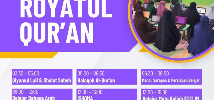 💠 Kegiatan Harian Mahasiswi Mahad Aly RQ
