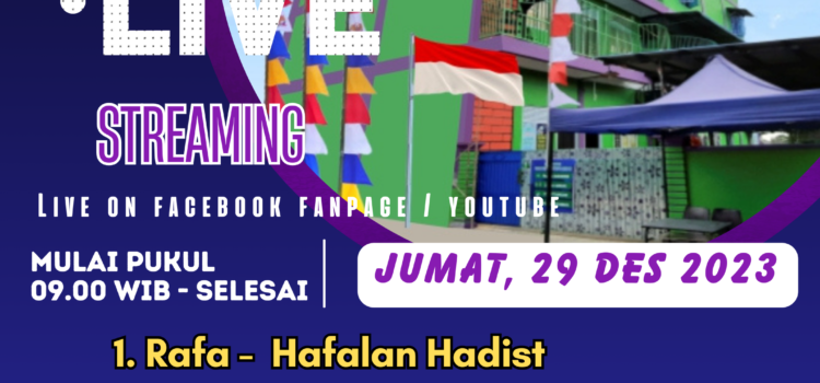 Saksikanlah live streaming siswa-siswi SD Royatul Qur’an Batam